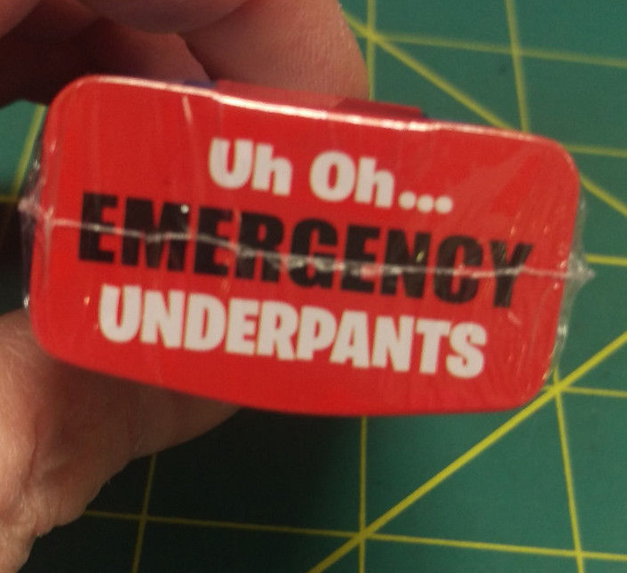 Emergency Underpants – Unopened Sealed Tin with 1 Pair – fits most adults