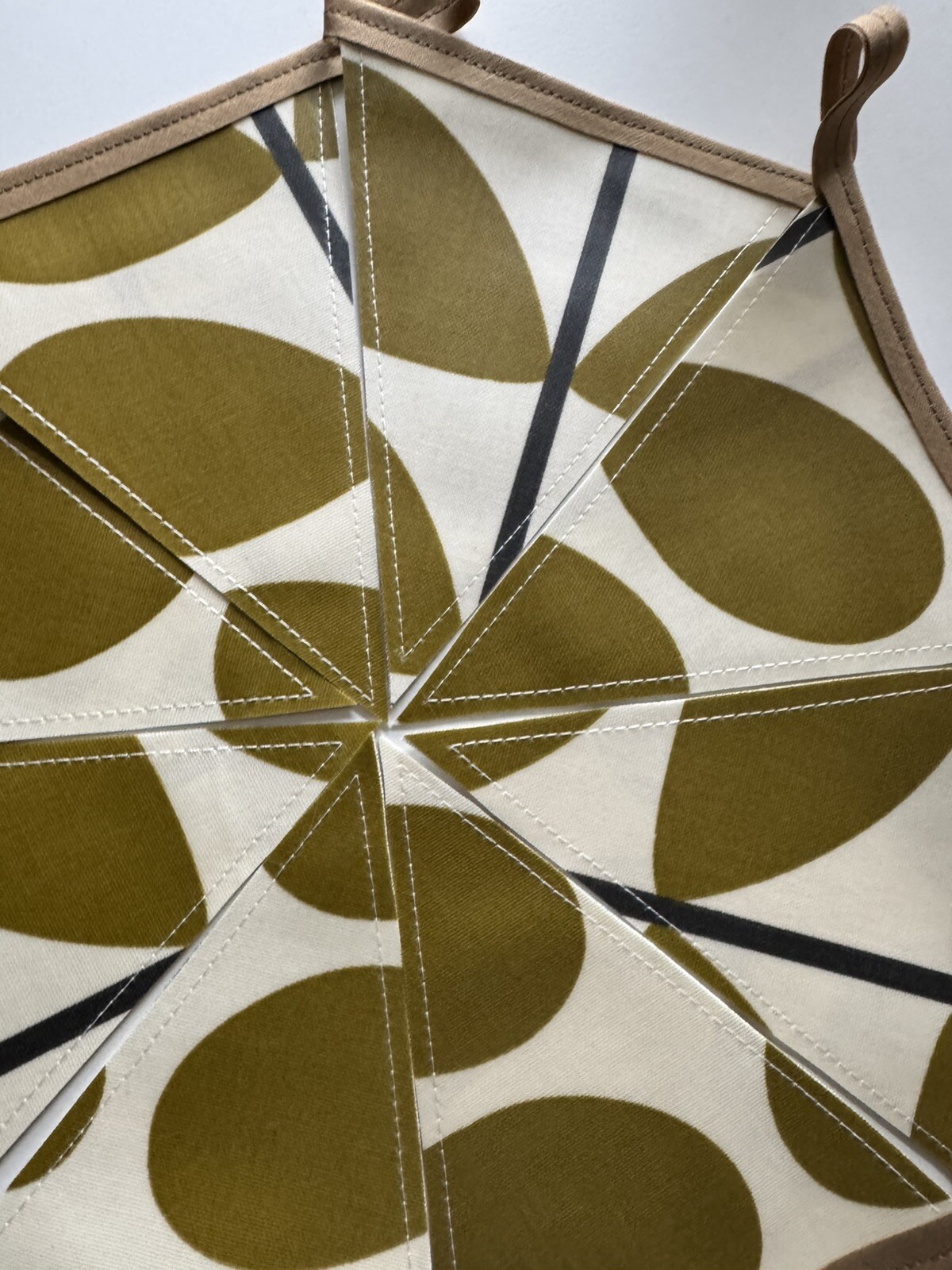 Handmade Oilcloth Bunting – Garden/Home Contemporary – 2 Meters Double Sided