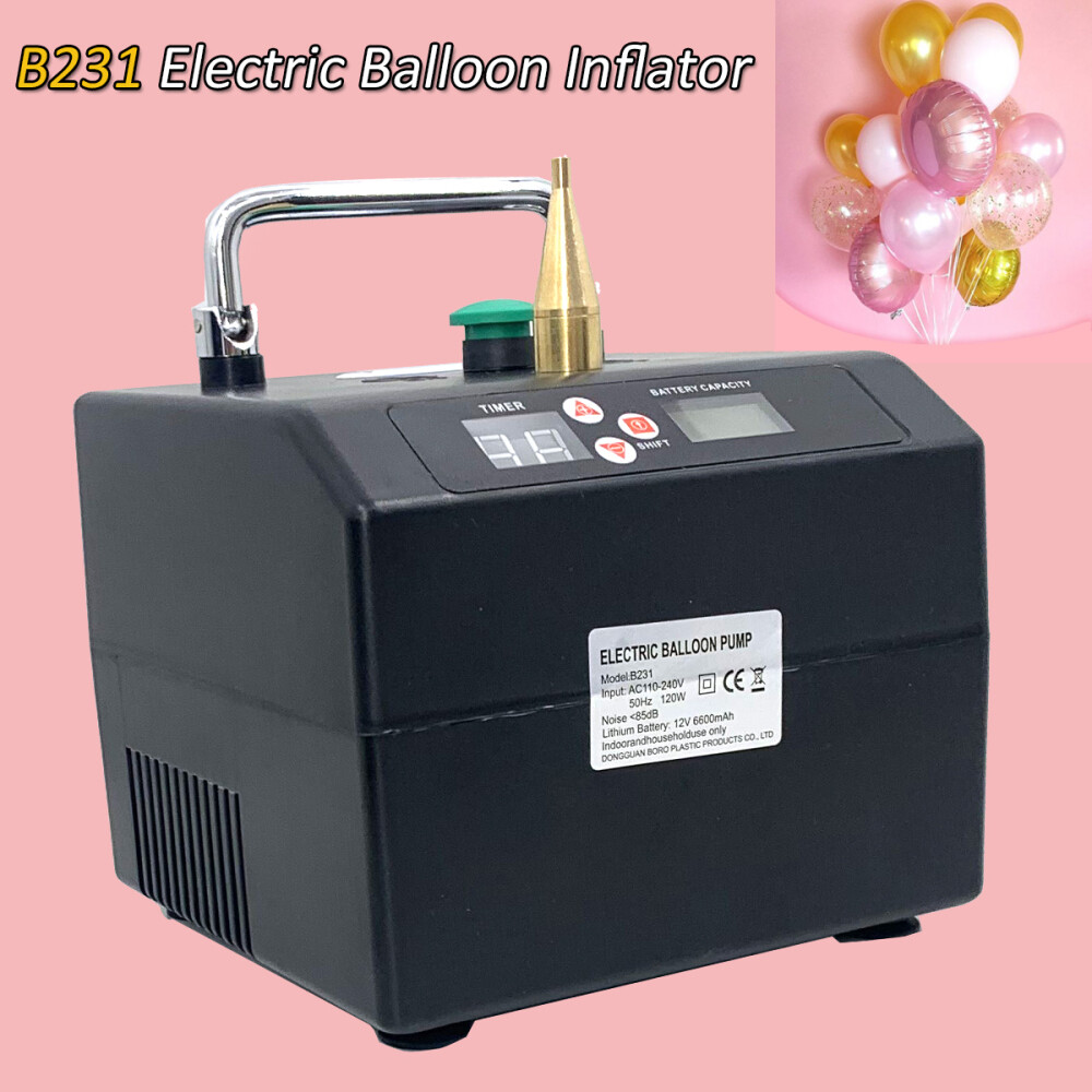 110V Portable Balloon Inflator Air Blower Electric Balloon Pump with Timer New