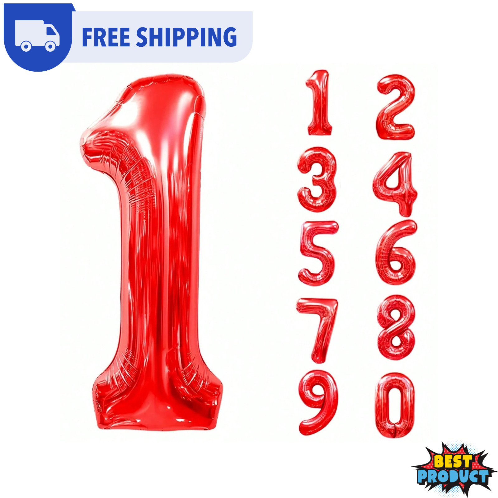 Large Number Balloons 40 Inch Foil 0-9 Giant Helium Air Birthday Party Decor USA