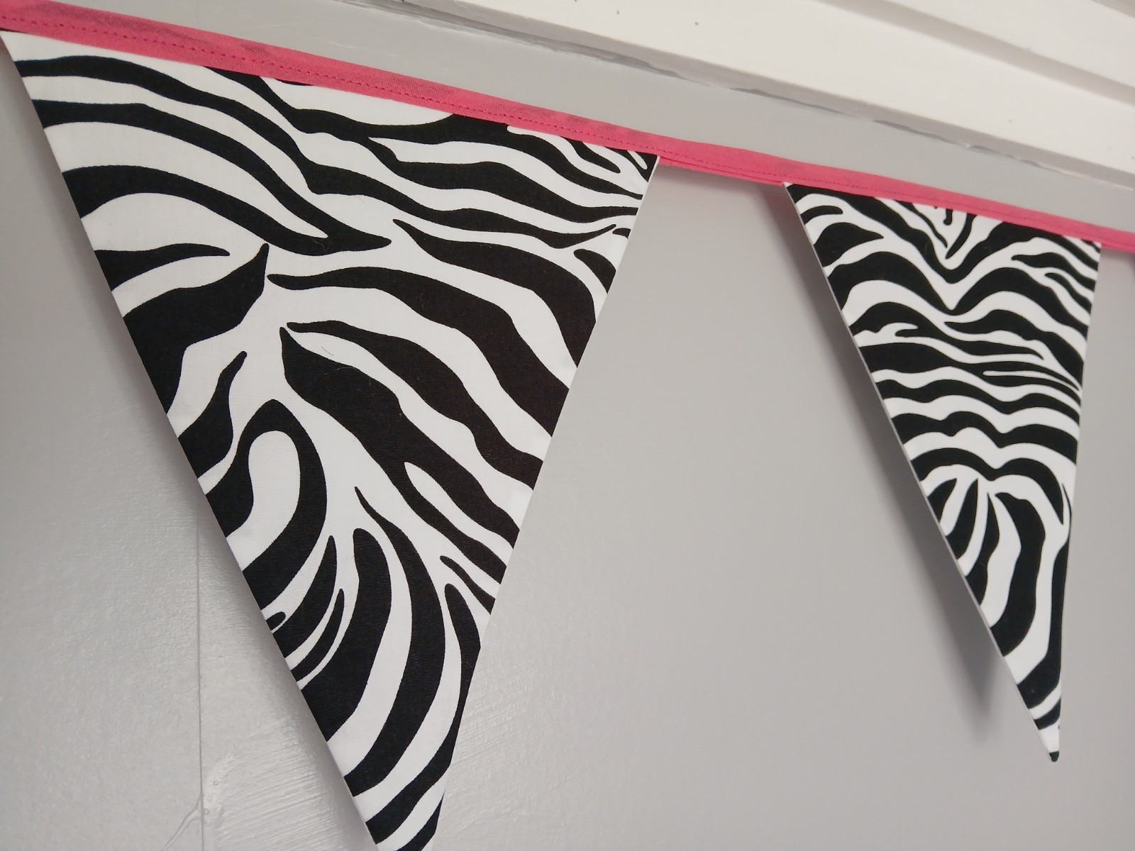 Zebra Print Fabric Bunting