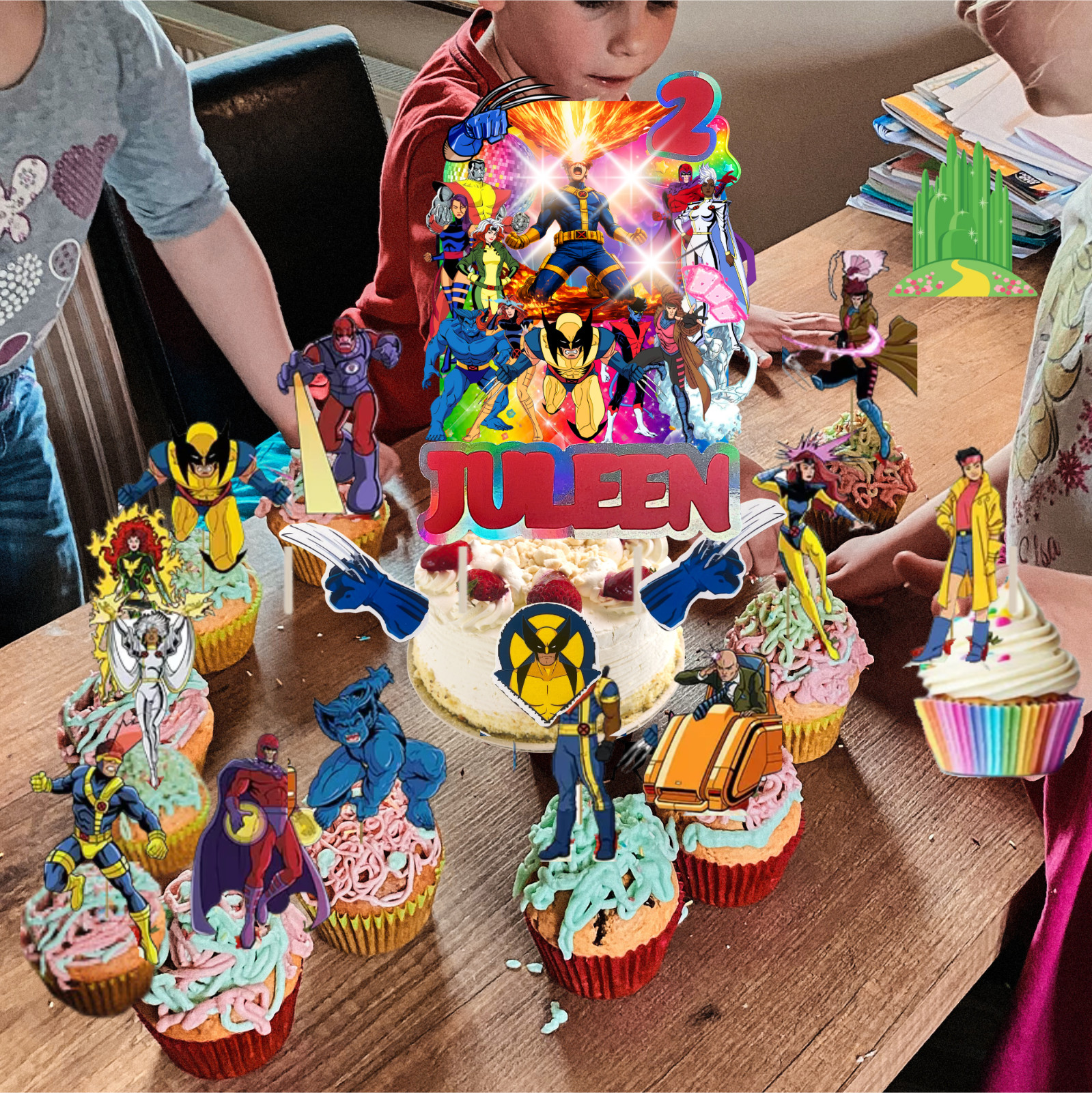 XMEN 97 wolverine cupcake topper birthday party supplies centerpiece decoration