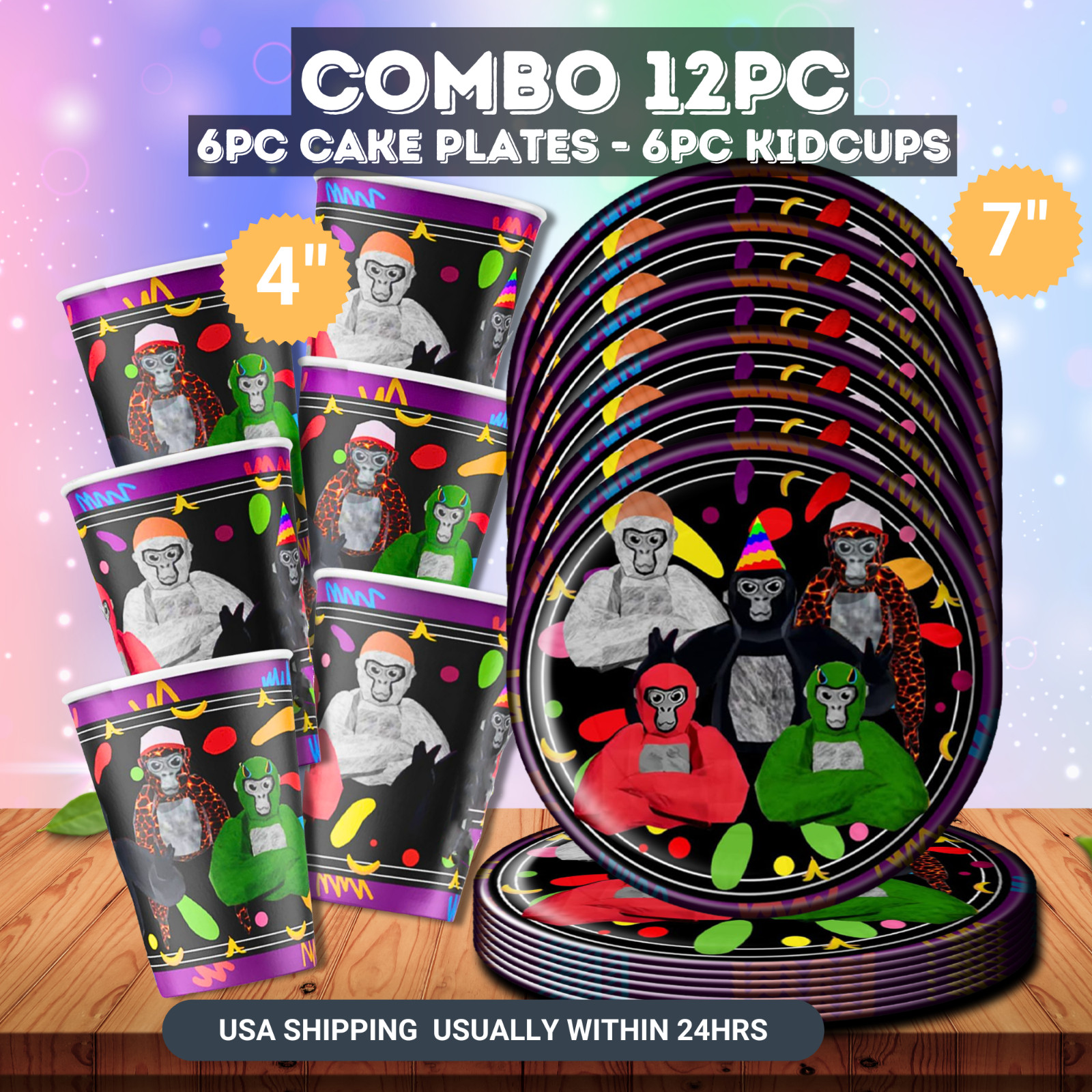 Gorilla tag Party Supplies happy birthday centerpiece decoration gift box favor