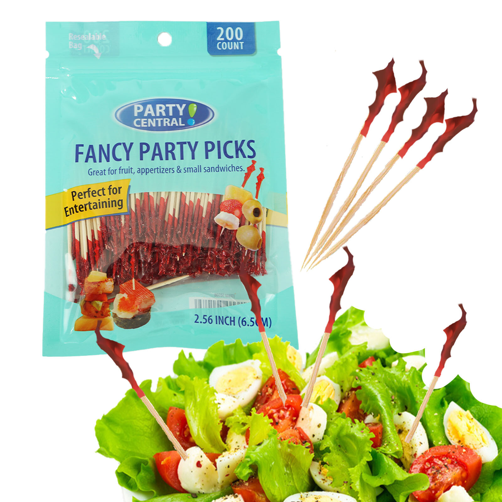 600 Count Cocktail Picks Toothpicks for Appetizers Fruit 2.56″ Fancy Party Picks
