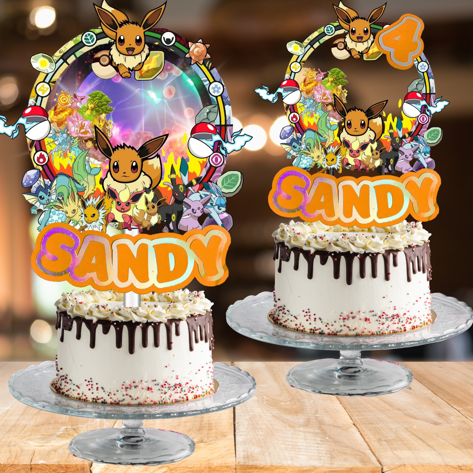 POKEMON EEVEE PARTY SUPPLIES BIRTHDAY DECORATION BALLOON TABLEWARE SWIRL