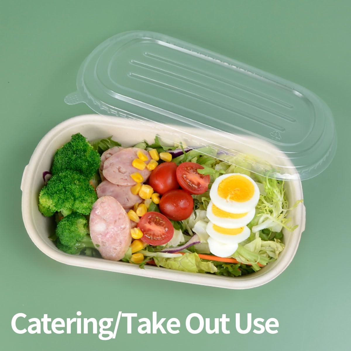 32 oz Disposable Meal Prep Containers with Lids 50 Pack | Disposable Food Con…
