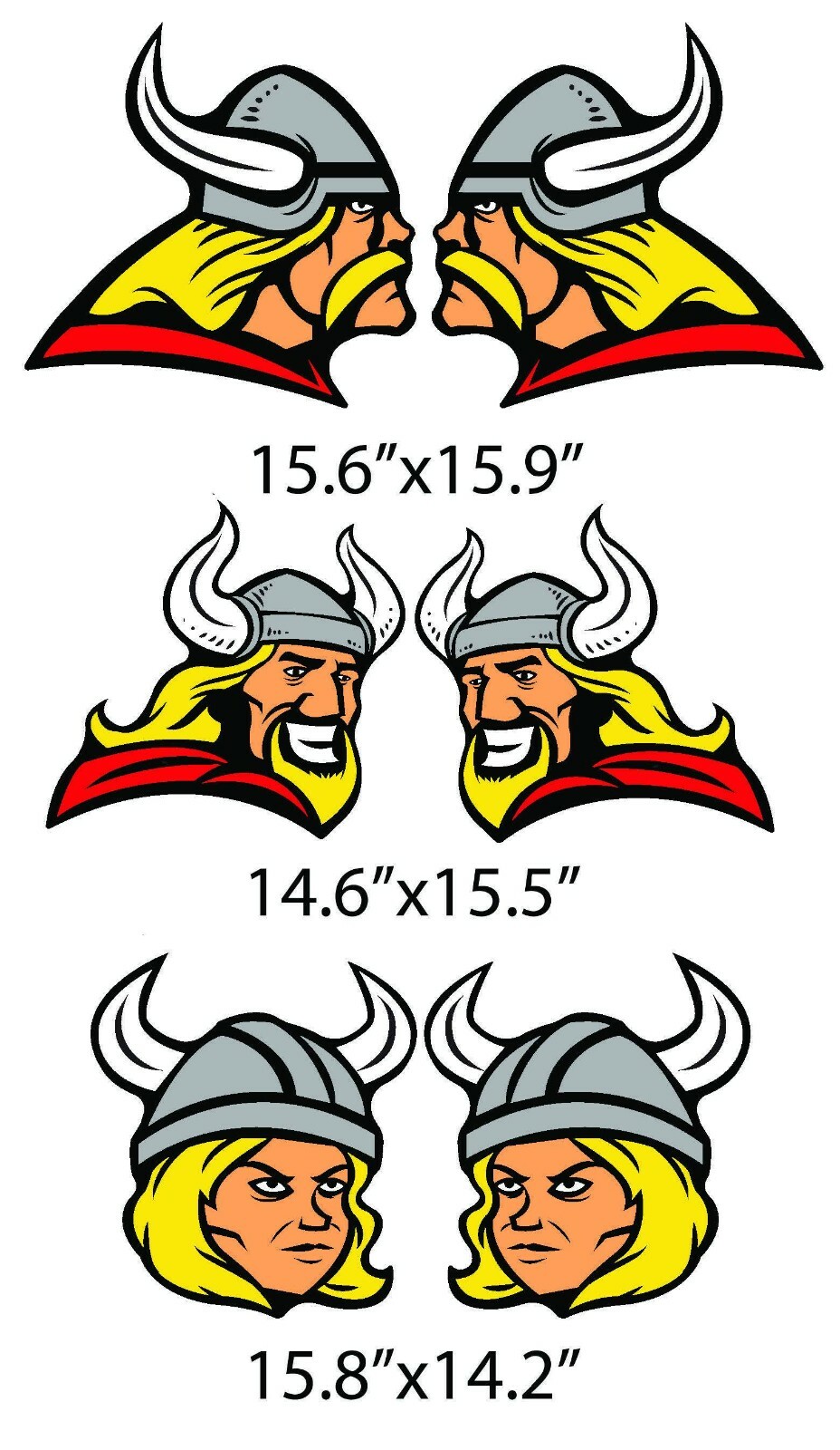 Viking Mascot Yard Accessory, Small, Viking Yard Signs, Various Colors