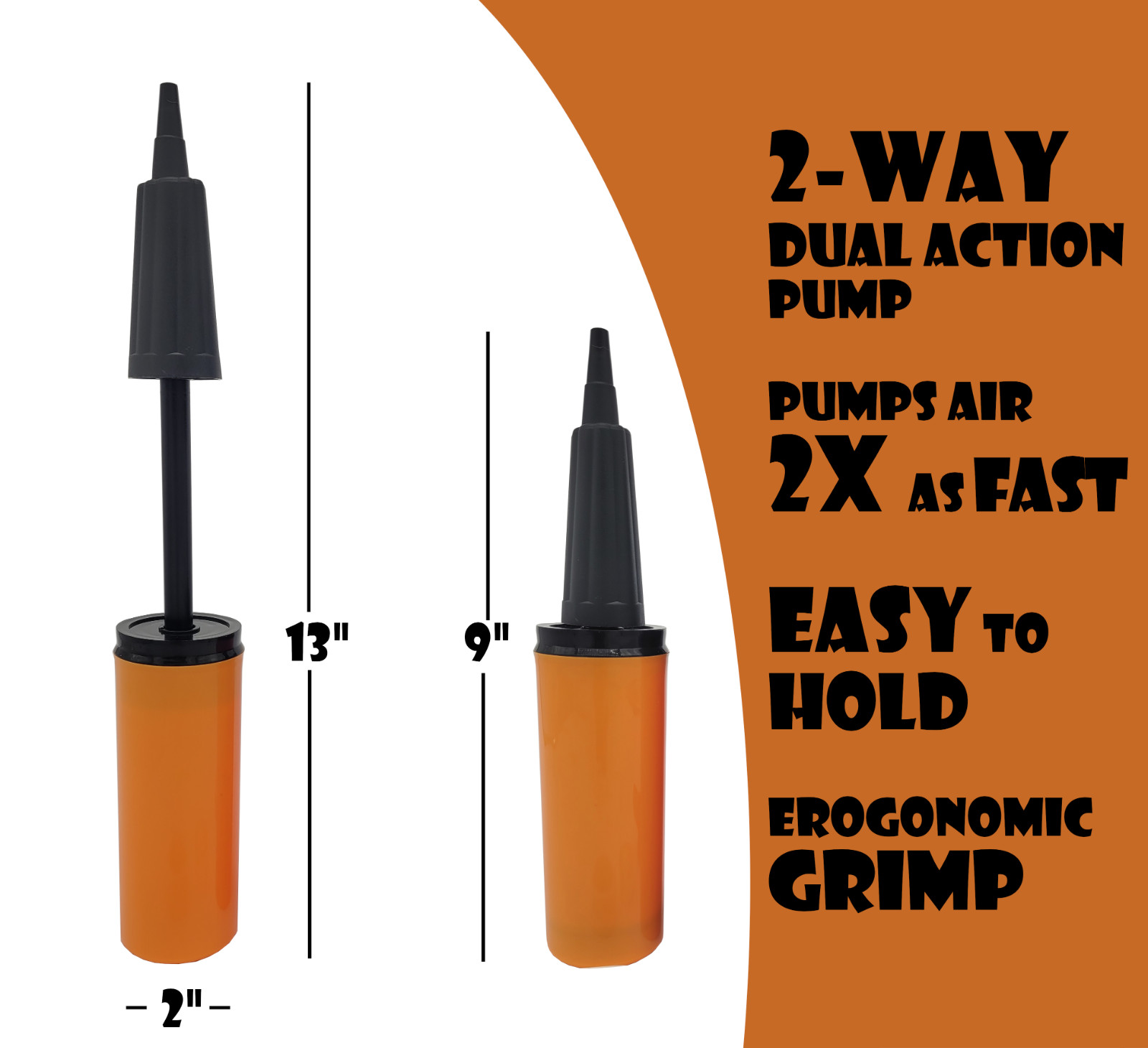 BULK LOT 96ct Balloon Pump Handheld Manual Inflator Air Pump KIT 2 Dual Action