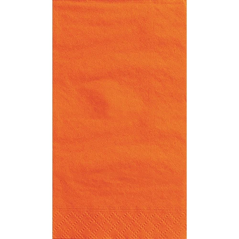 Pumpkin Orange Solid Guest Towels – Pack Of 20 – Absorbent Paper Hand Napkins