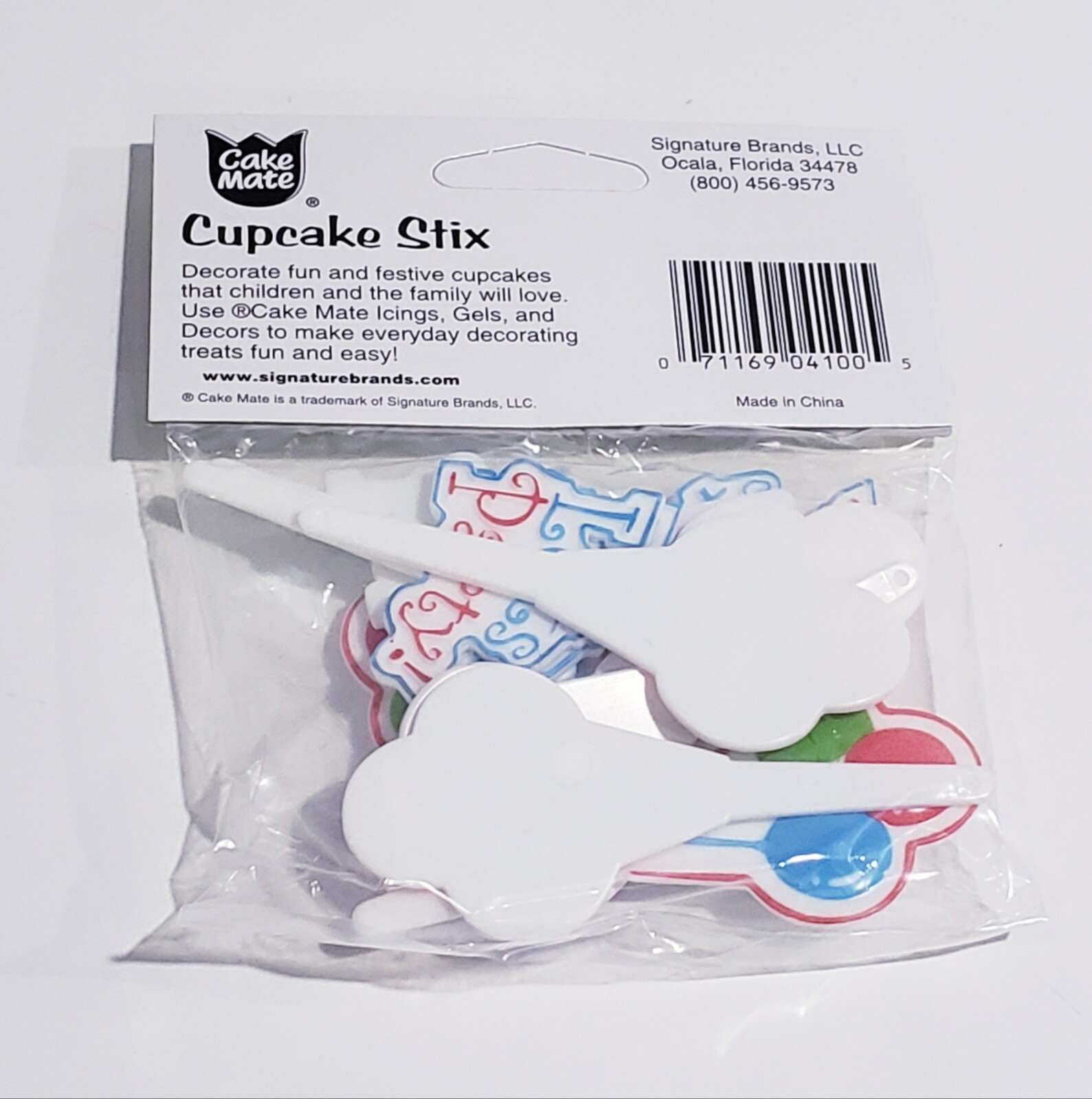 Cake Mate Lets Party and Balloon Cupcake Picks, Multicolor