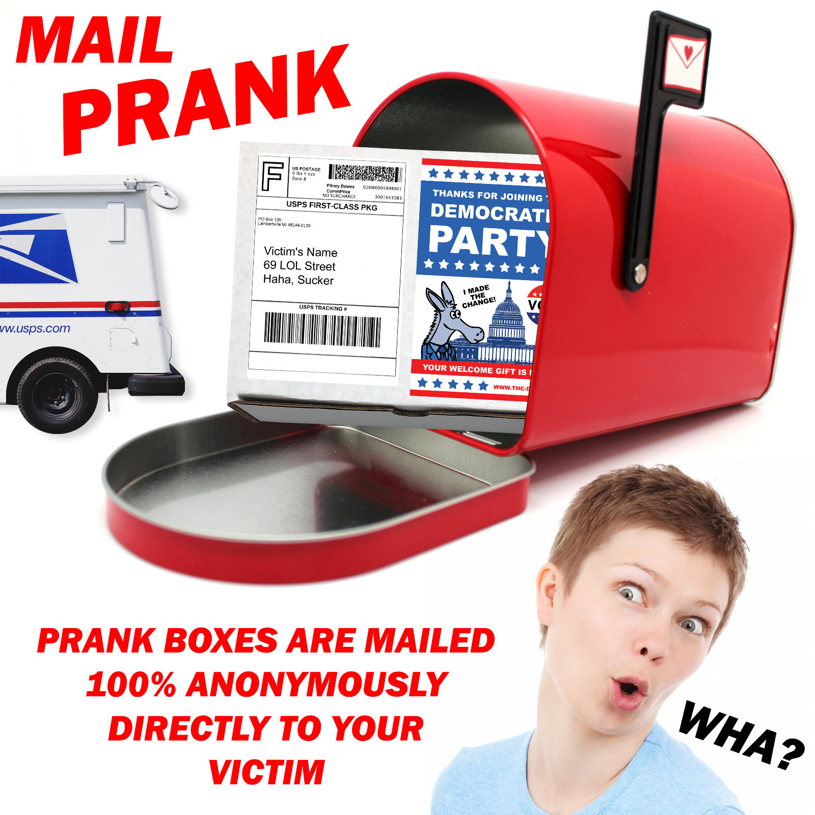 Prank Mail Democratic Party Gag Sent to your Friends to Embarrass Them!