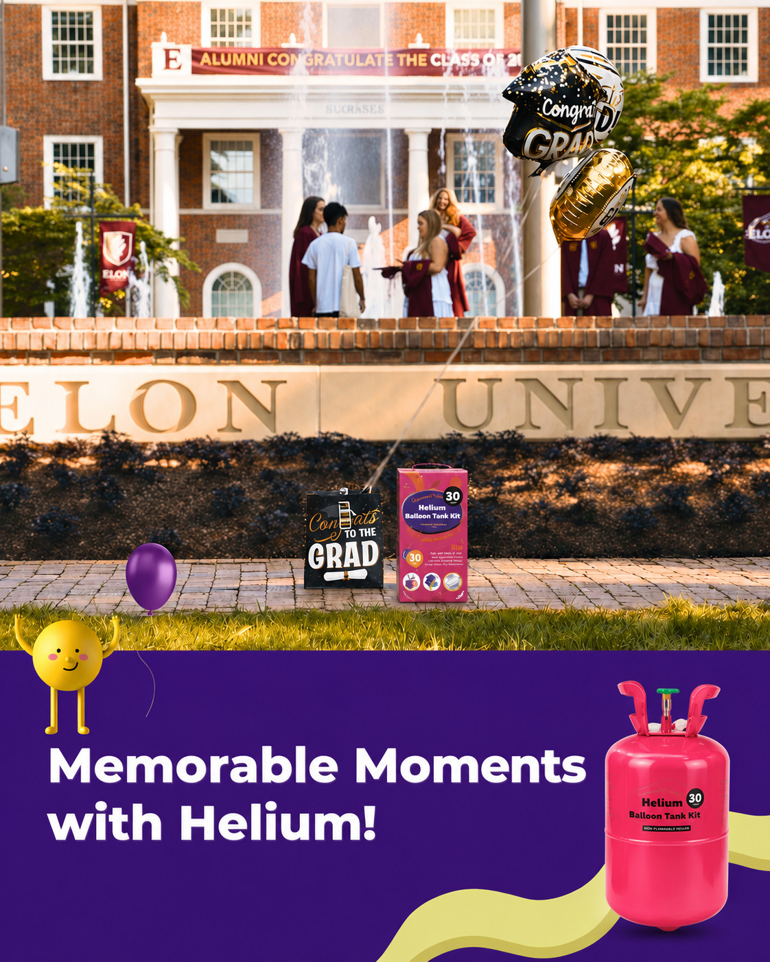 Helium Tank Balloon Kit up to 30 Balloons (Included)- 7L