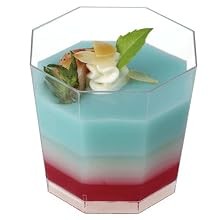 100 Pack 5.4 oz. Clear Plastic Dessert Cups with 100 Spoons Disposable Reusable