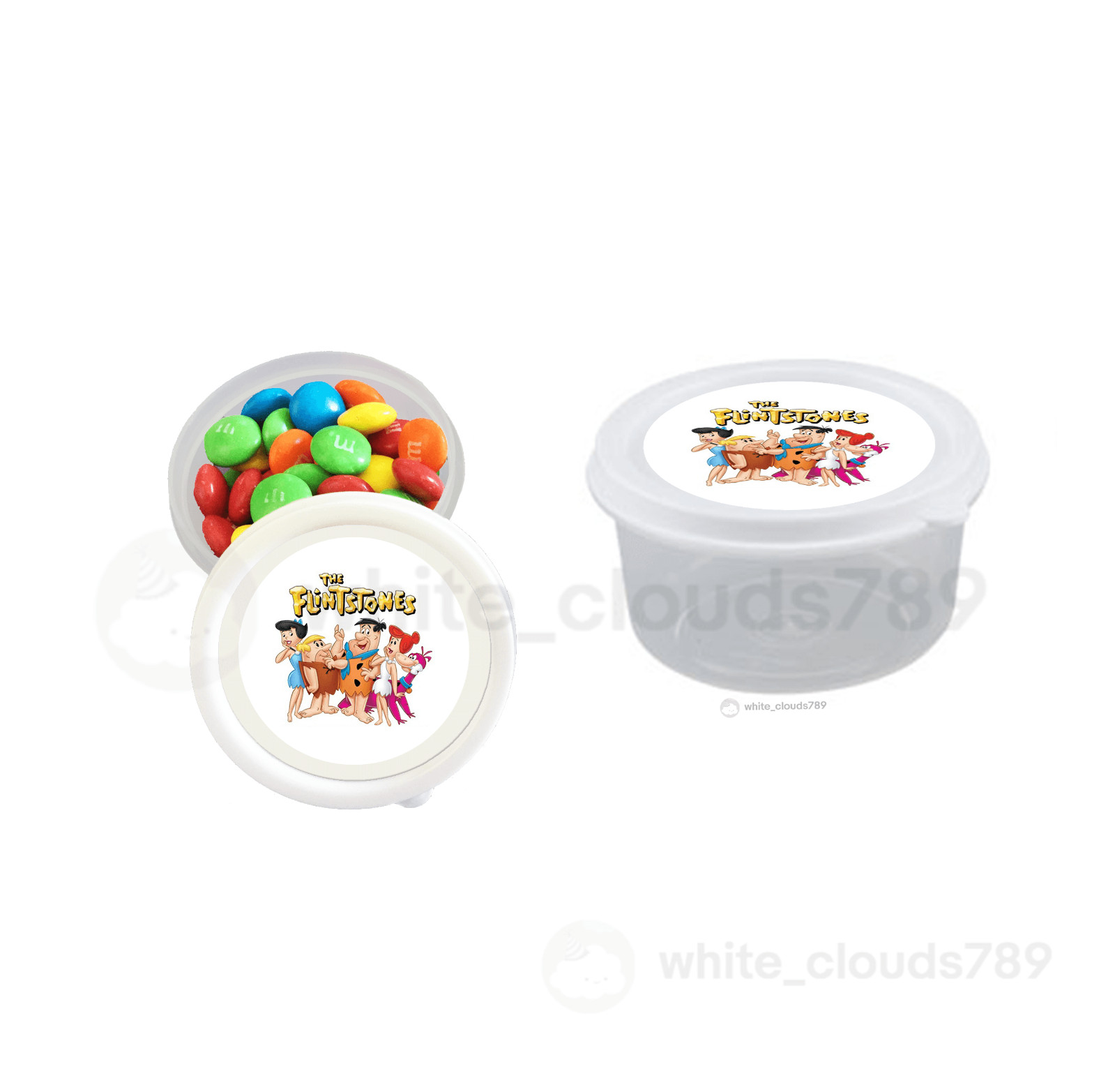 10 Flintstones Party Favor Small Candy Containers 2.3 oz Fillable Gift