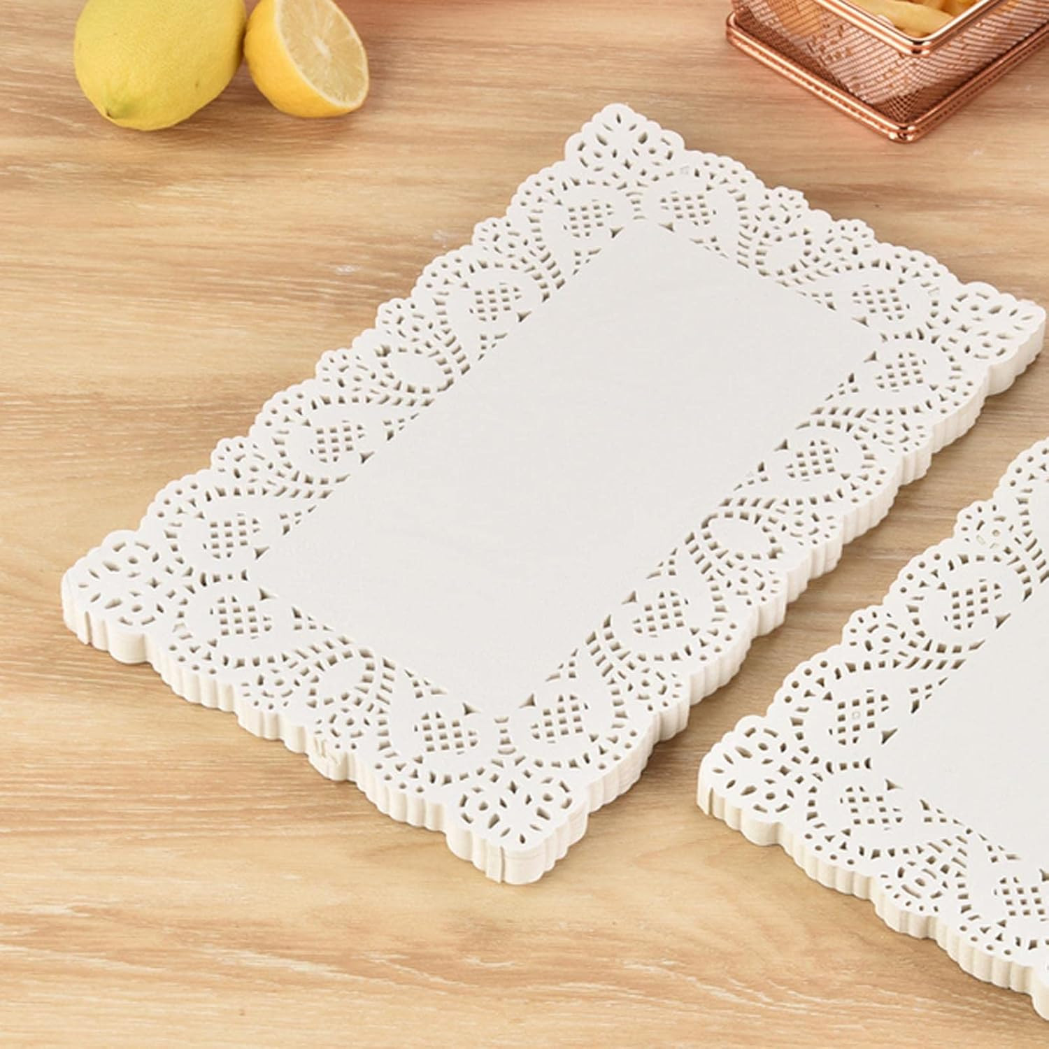 7 Inch X 12 Inch Rectangle Paper Doilies/Lace Paper Placemats/Disposable