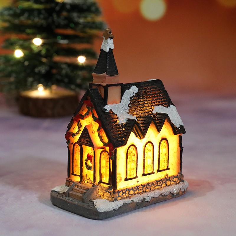 Unique Design Xmas Mini Illuminated House Christmas Party Decorations