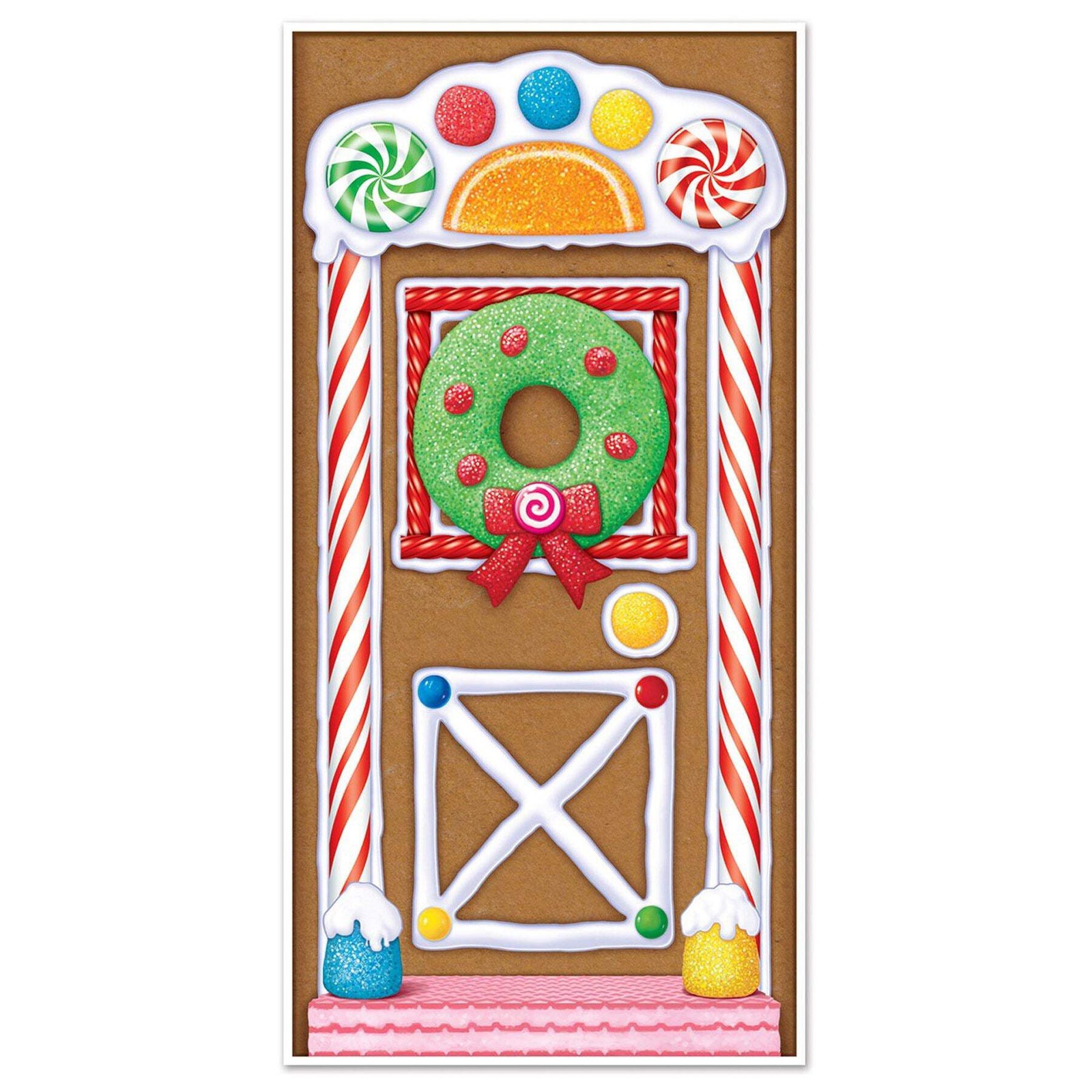 Beistle Gingerbread House Door Cover – Christmas/Winter | Party Supply