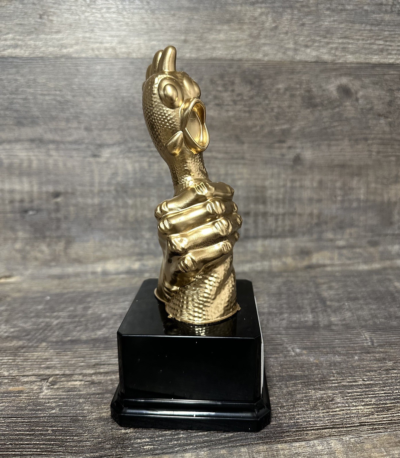 Inappropriate CHOKING THE CHICKEN Award Funny Loser Trophy Adult Humor Gag Gift