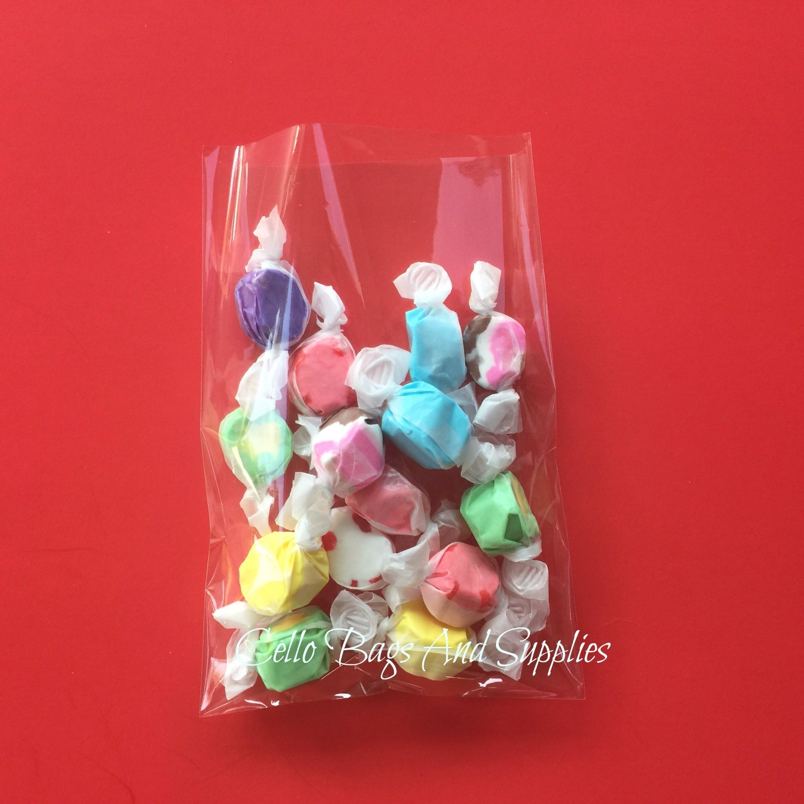 100 Super Clear Poly Bakery Cello Candy Bag Cookie Flat Polypropylene favor Bags