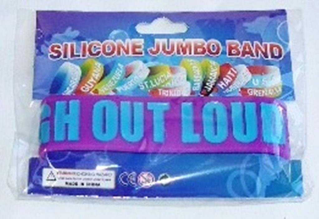 12 Laugh Out Loud Jumbo Silicone Wrist Band Bracelet Party Favor Gift Bag Filler