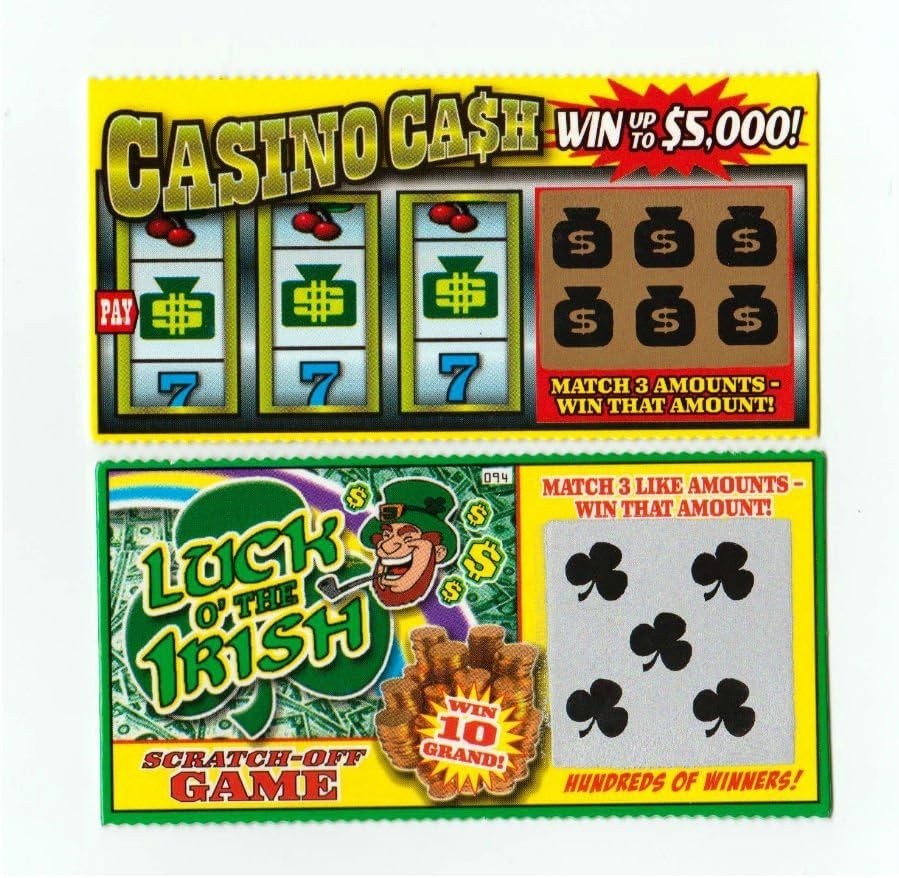 Gag Gift Set: 5 Realistic Fake Lottery Tickets for Laughs at Parties & Offices