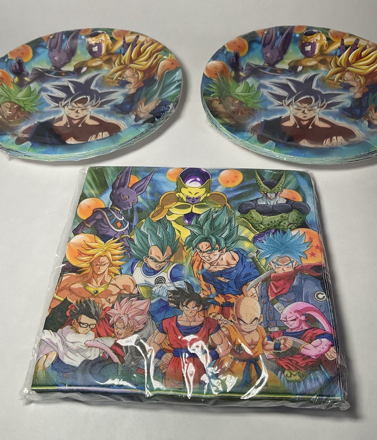 Dragon Ball Z Birthday Party Supplies 20 7” Plates And 20 Napkins