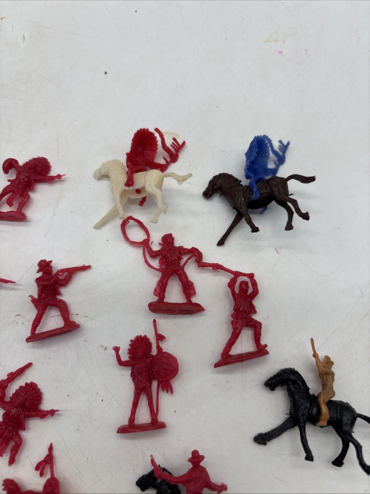 Lot Of 23 Birthday Cake Picks Toppers Cowboys Indians Bows Arrows Horses Vintage