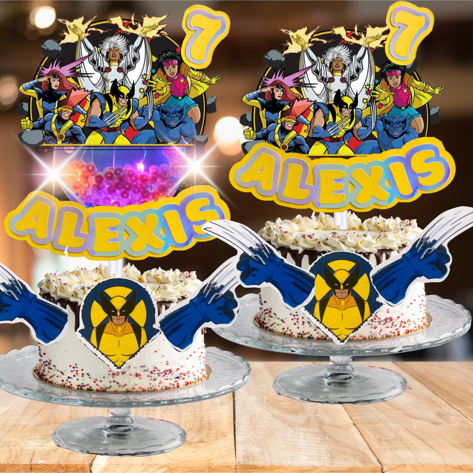 XMEN 97 wolverine cupcake topper birthday party supplies centerpiece decoration