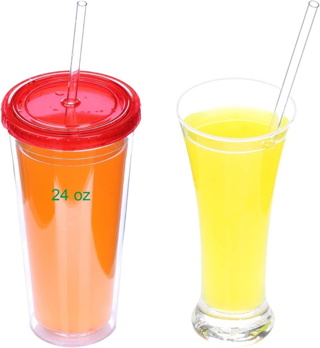 Clear Reusable Durable BPA-Free for 24-40oz Jars, 12 Pcs + Brush