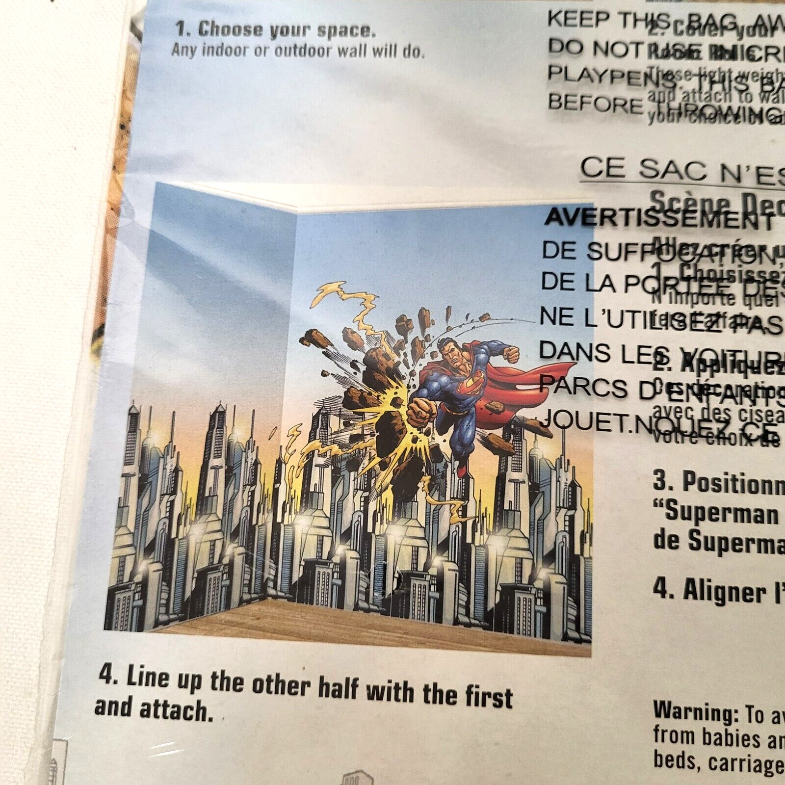 Superman Party Decorations Giant Wall Scene Setter DC Comics Super Heros