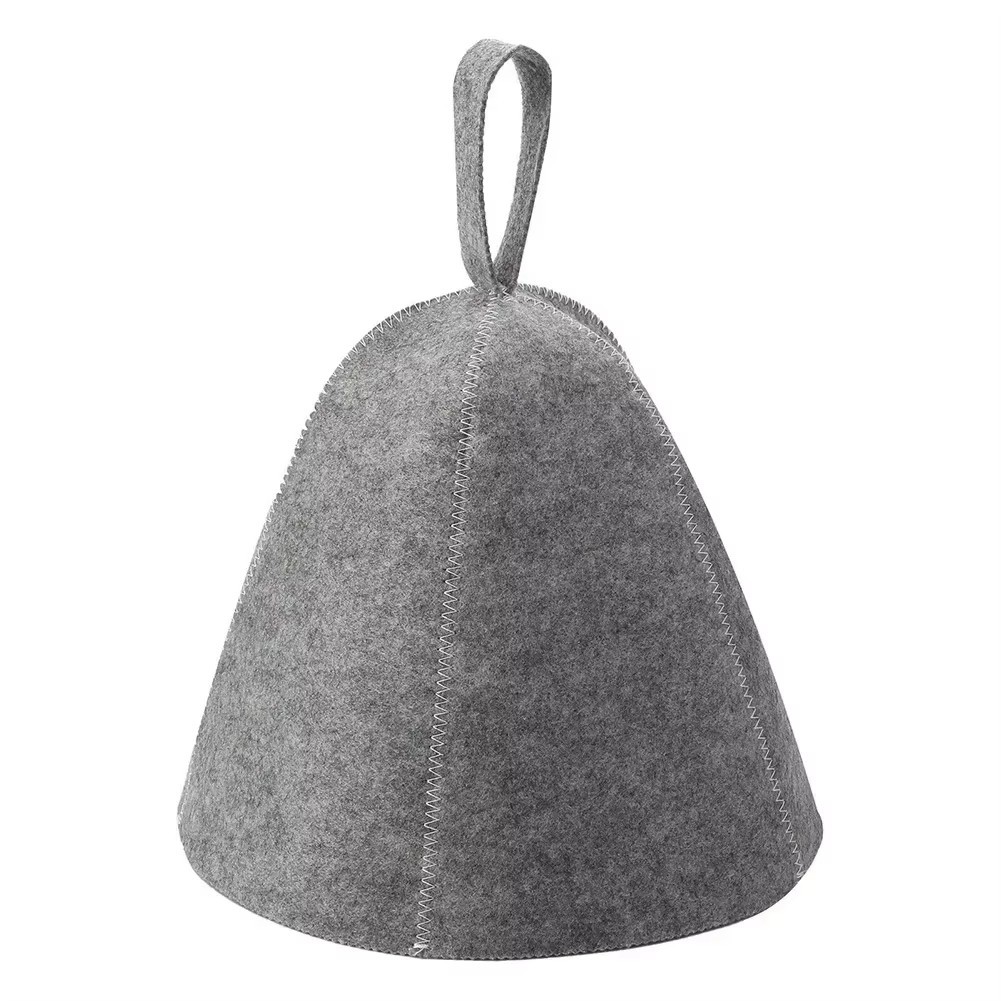 Wool Felt Sauna Hat Heat Resistant Hair Drying Cap Spa Bath Shower Turban