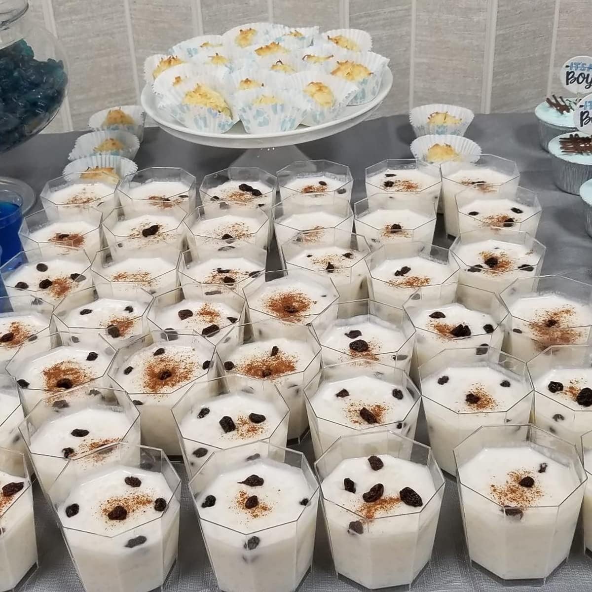 100 Pack 5.4 oz. Clear Plastic Dessert Cups with 100 Spoons Disposable Reusable