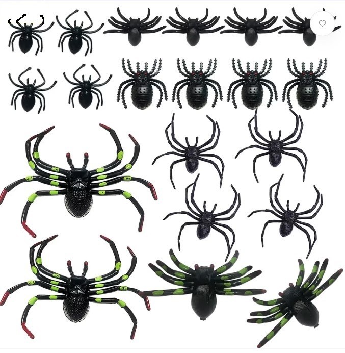20 Fake Realistic Spider Insect Model Joke Prank Scary Prop Halloween Toy Horror