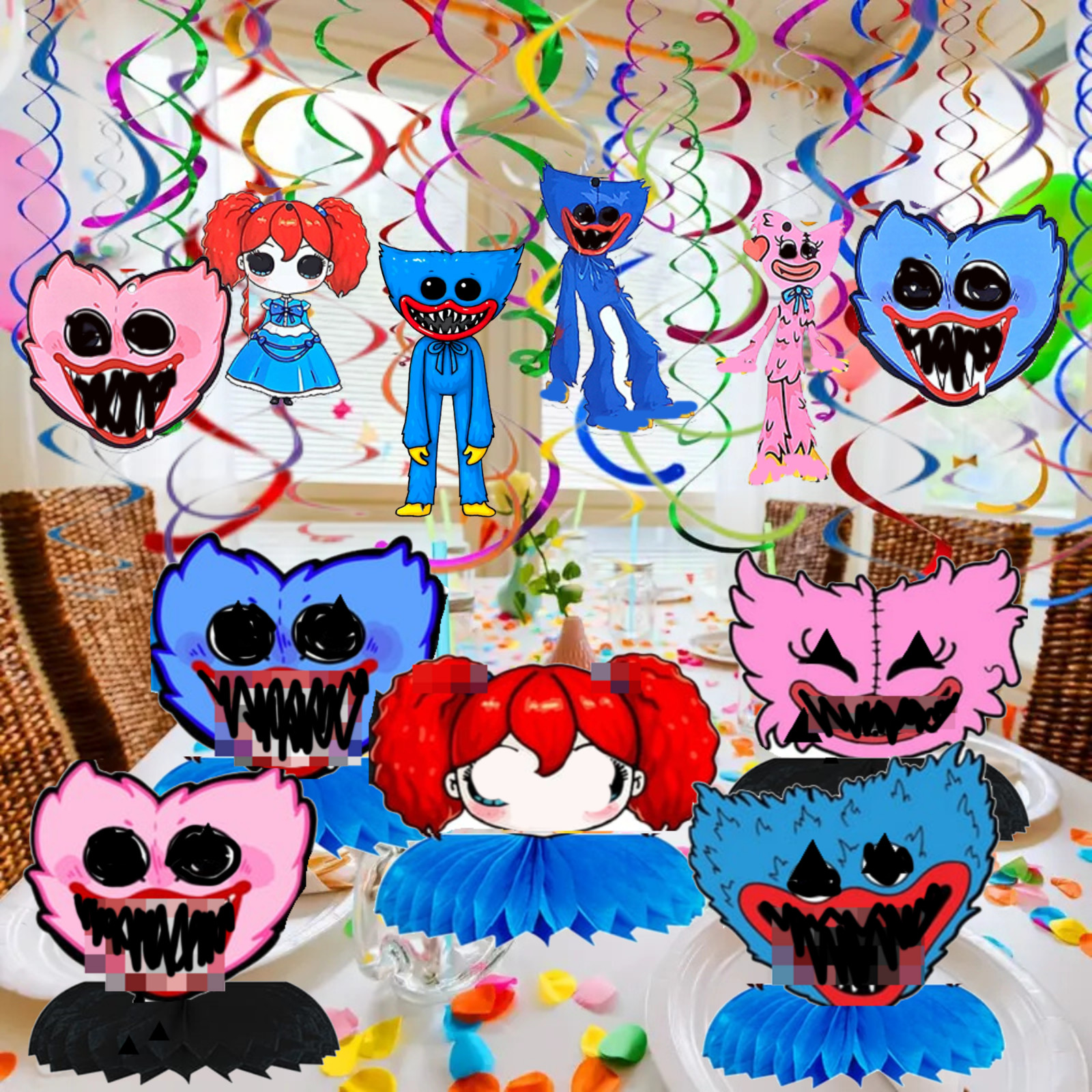Hugggy Wugggy Party Supplies happy birthday centerpiece decoration cup plate