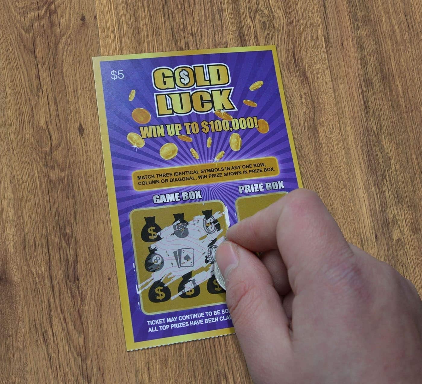 Gold Luck Pregnancy Announcement Fake Lottery Scratch Off Tickets, Great Idea…