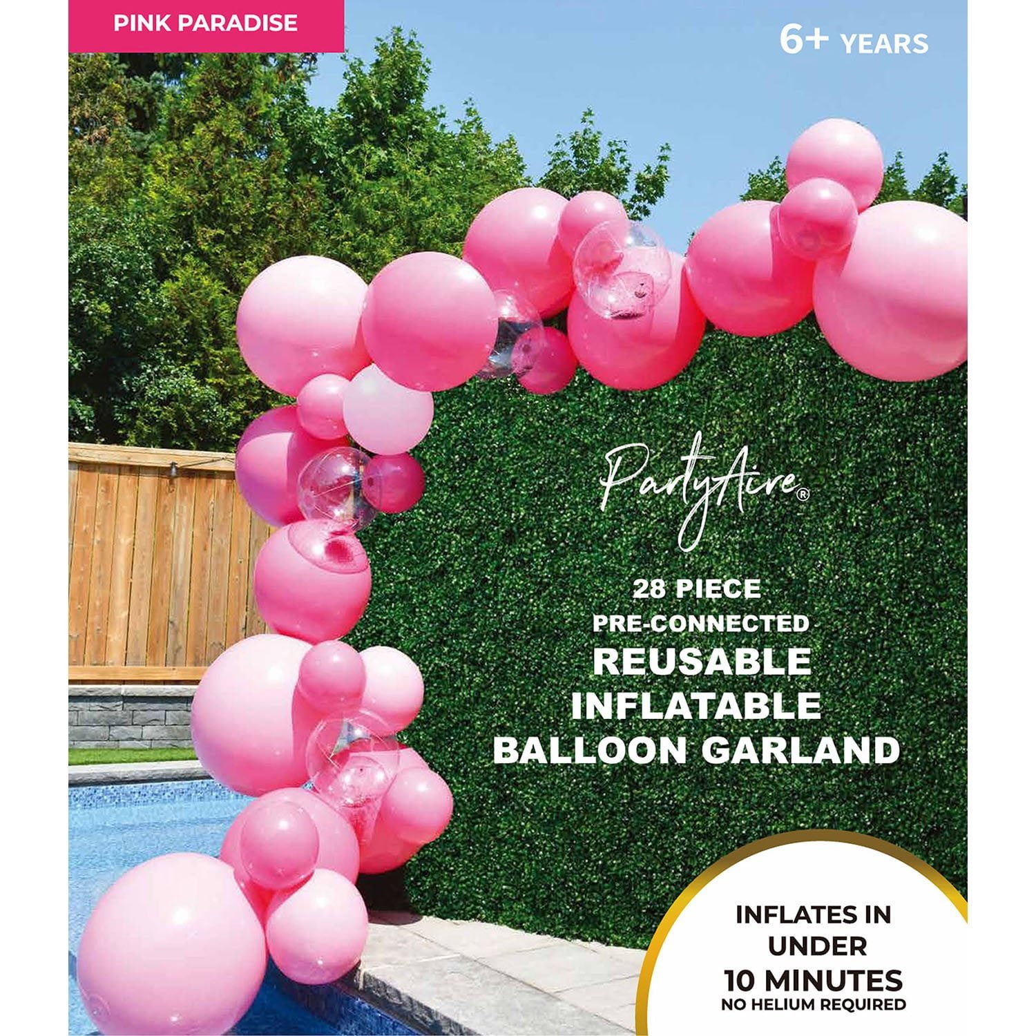 PartyAire 18′ Reusable PVC Balloon Arch, 28 pc. Pink Paradise SAMEDAYSHIP!!