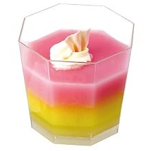 100 Pack 5.4 oz. Clear Plastic Dessert Cups with 100 Spoons Disposable Reusable