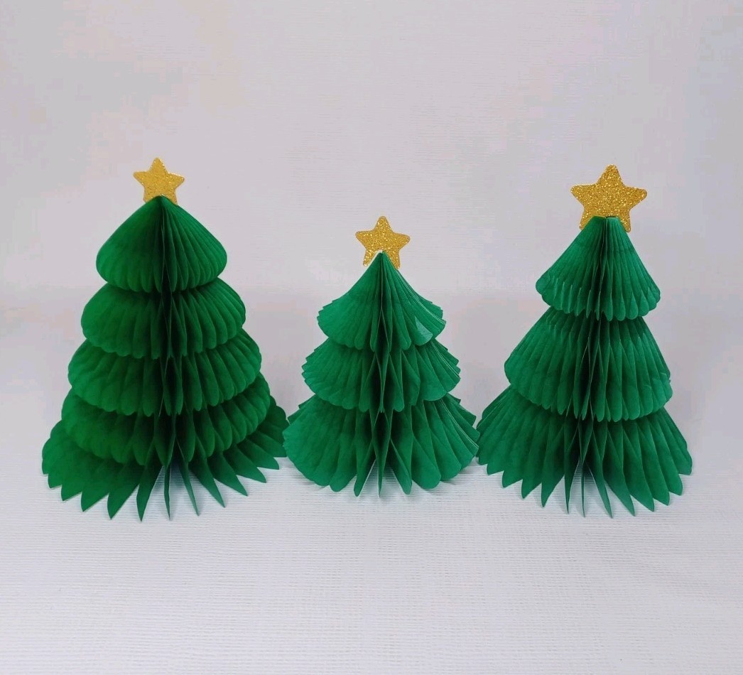 Target Spritz Mini Honeycomb Decor 3 Count Paper Table Christmas Trees