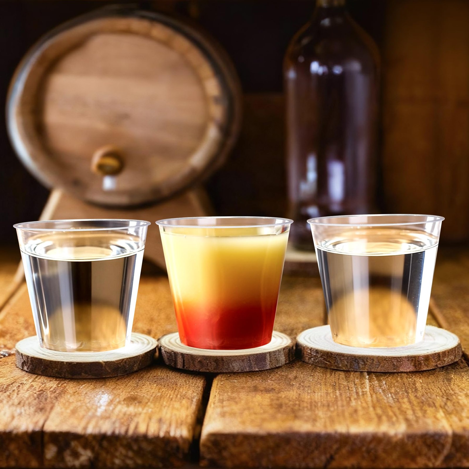 Shot Glasses, 500 Counts 1OZ. Disposable Plastic, Clear, Crack Proof, 1.0 Ounces