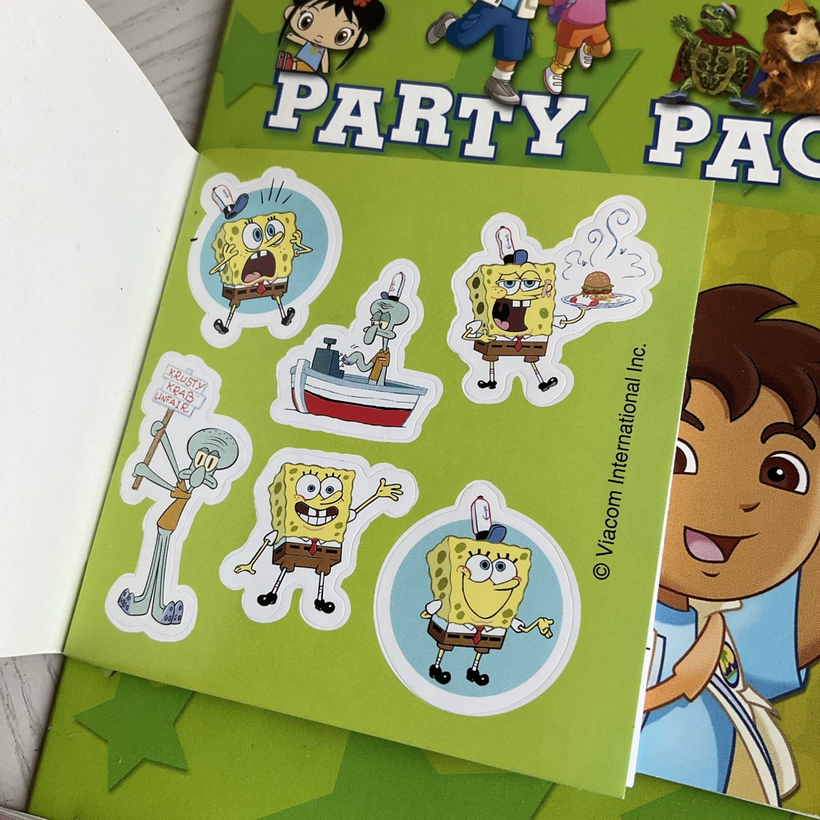 Nickelodeon Party Pack 5 Mini Coloring Books Crayons Stickers Brand New 2009