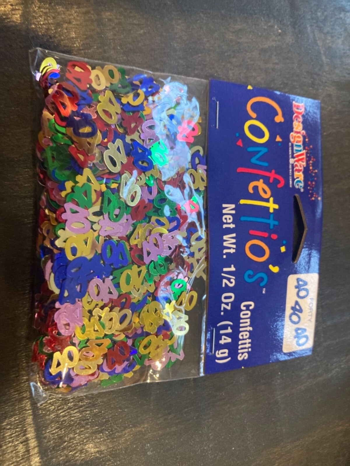 14g 40th Multi color Happy Birthday Party Table Confetti Sprinkles Decorations