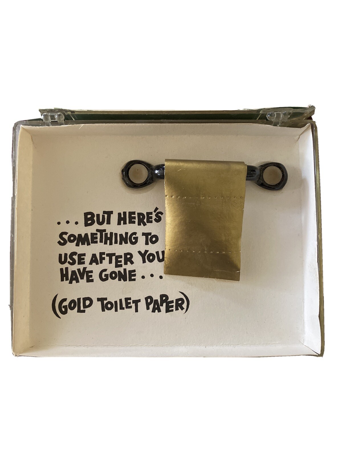 Vintage You Can’t Take It With You Toilet Humor Gag Gift Money Gold