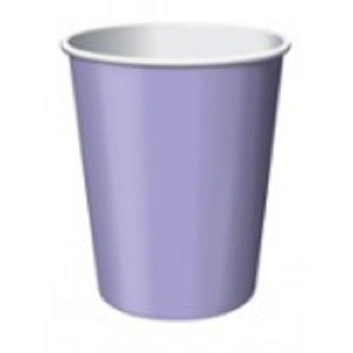 Solid Paper Cups 9 oz Red Blue Yellow Green Purple Pink Lavender Black Magenta