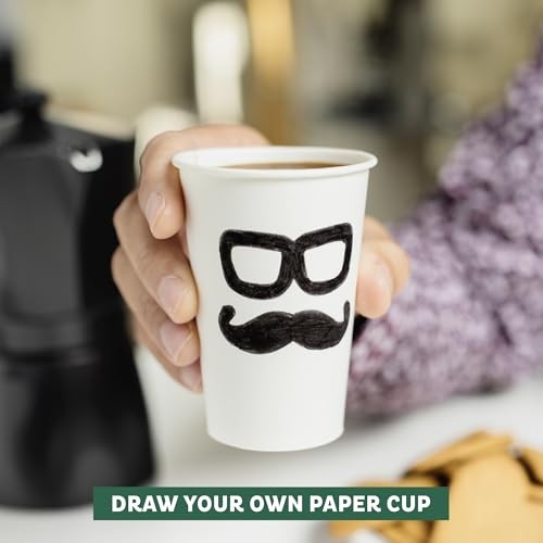 Freshware Coffee Cups [100 Pack] Disposable Paper Cups for Hot or 16 oz 100.0