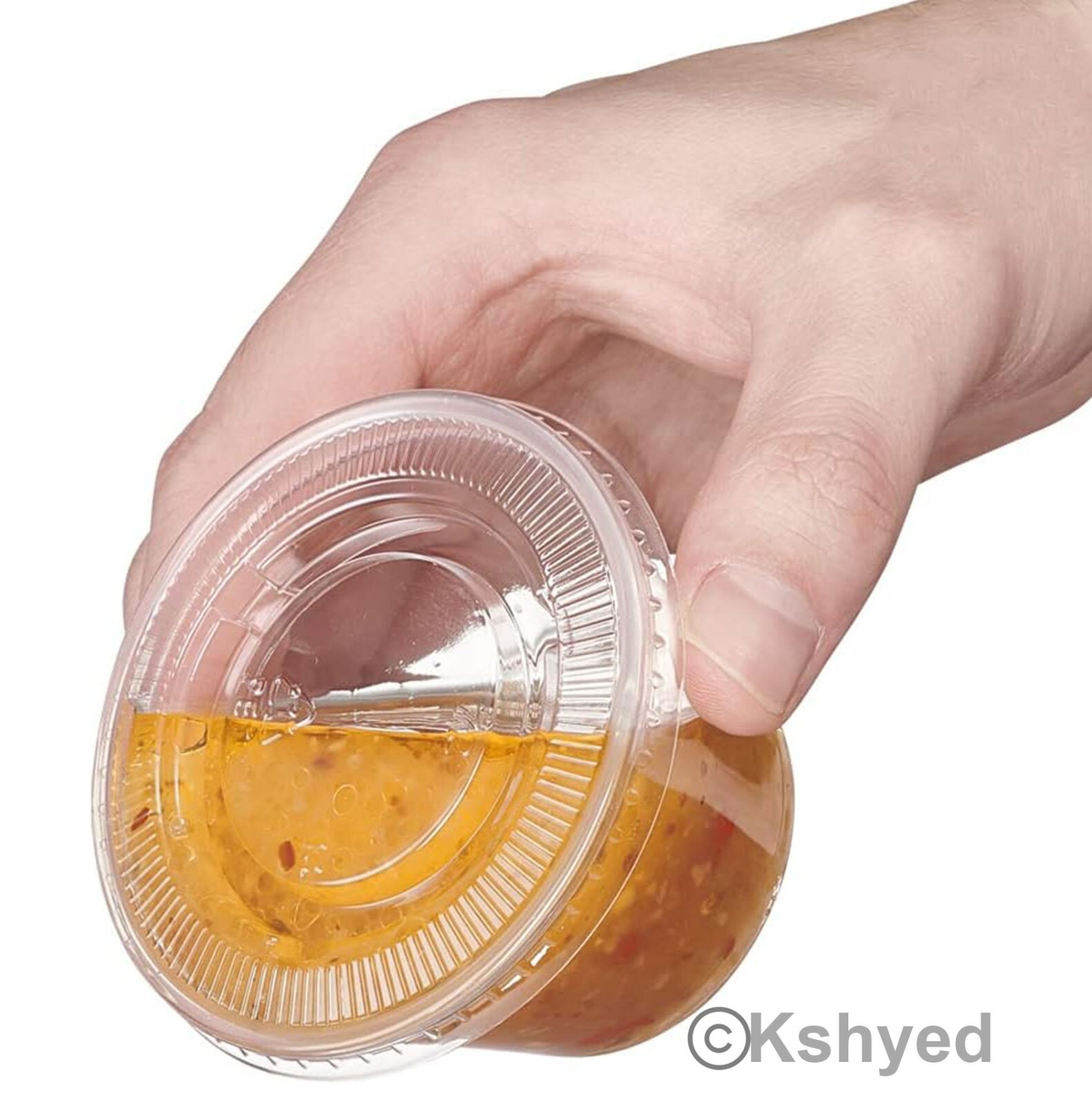 16 PCS Clear Shot Plastic Disposable Portion Cups With Lids In Bag 4 Oz – New