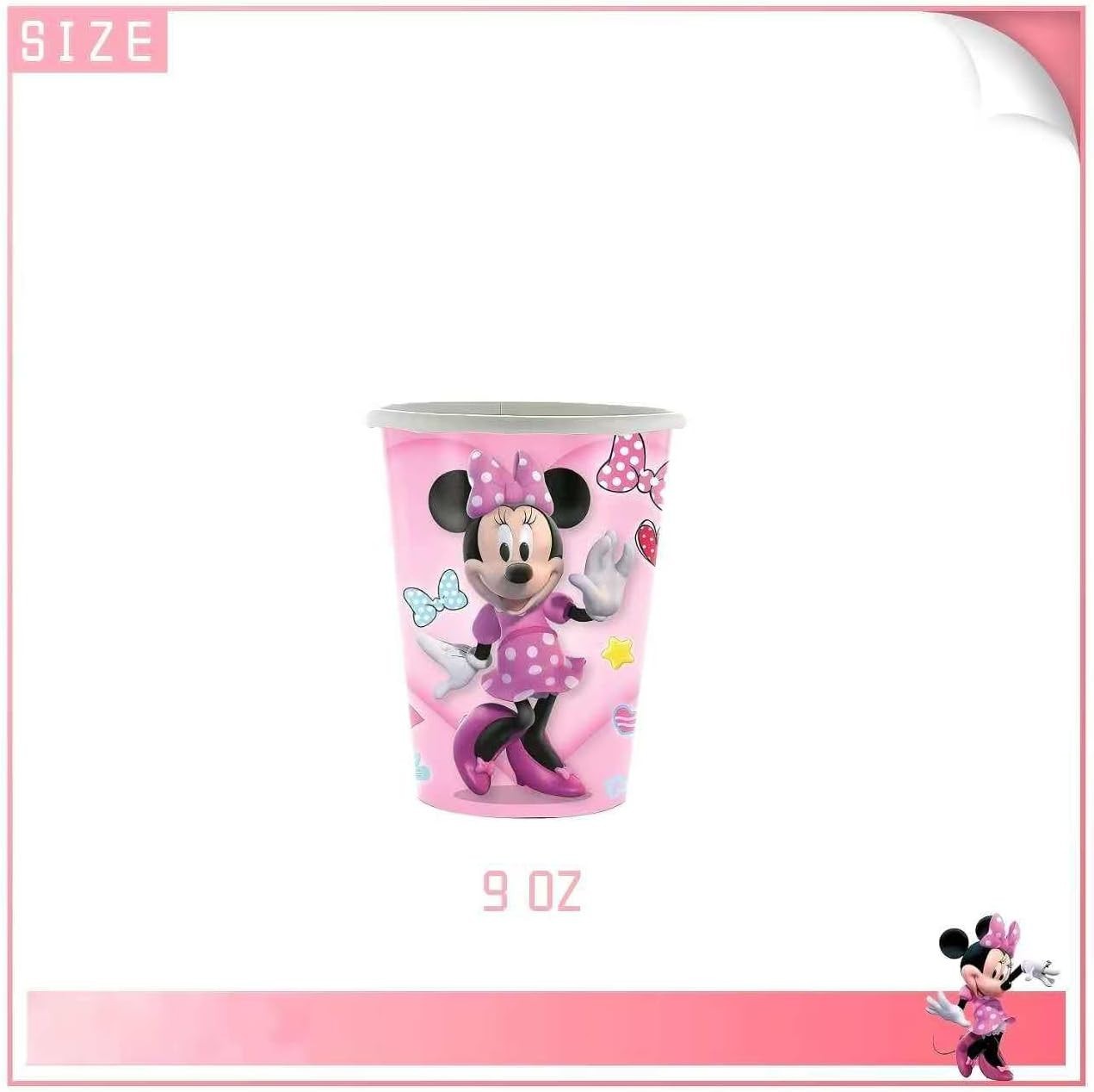 82 pcs, Minnie Mouse birthday party supplies, birthday decorations 10 guests.