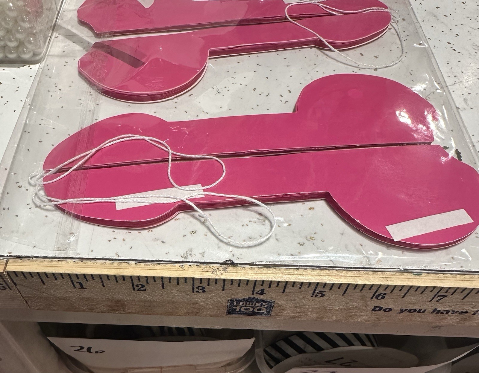 4 Piece Honeycomb Pink Penis Decor Bachelorette Party Bridal Shower Hanging