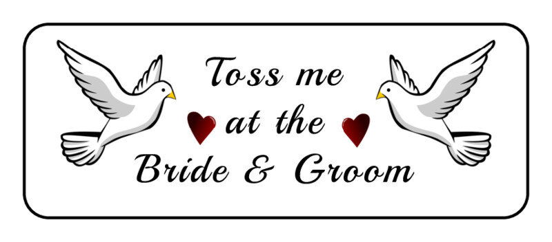30 Wedding bird seed toss, rice toss Stickers, labels, tags, wedding favors