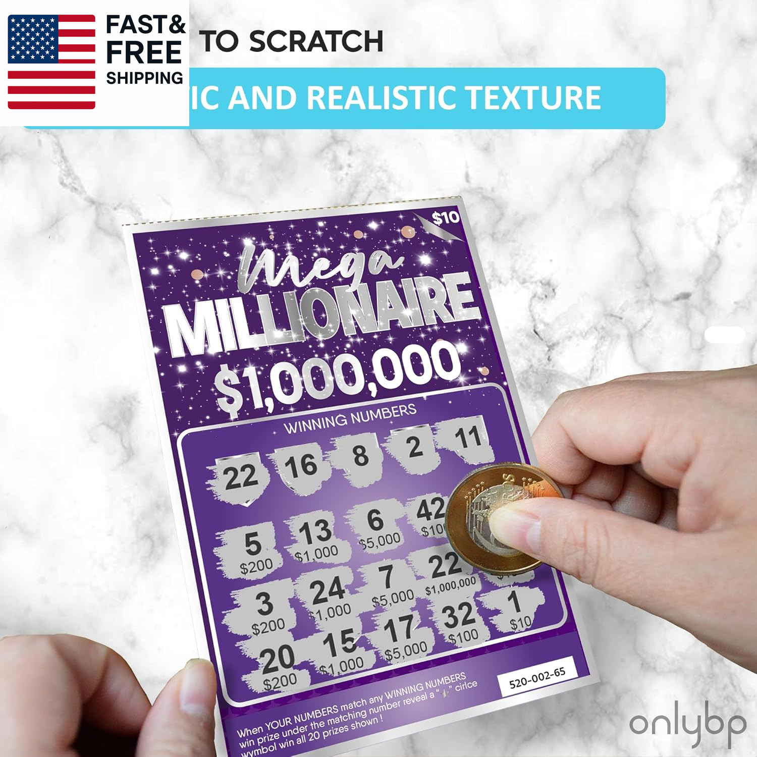 ® 10 Fake Lottery Tickets and Scratch off Cards That Look Real – Winning $1M and
