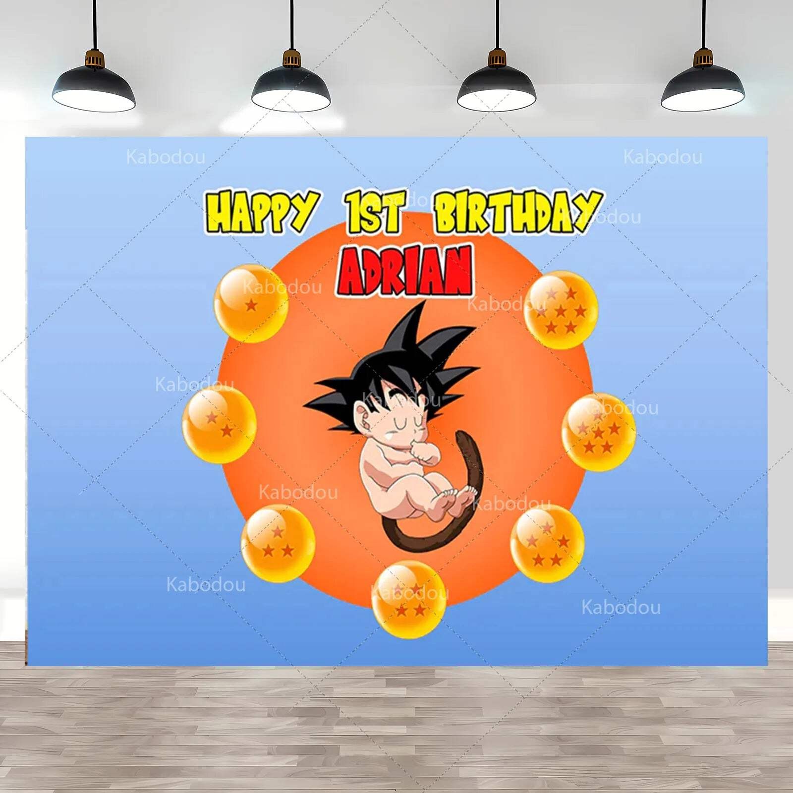 Dragon Ball Baby Goku Party Backdrop Kids Boy Birthday Photograph Background Gol